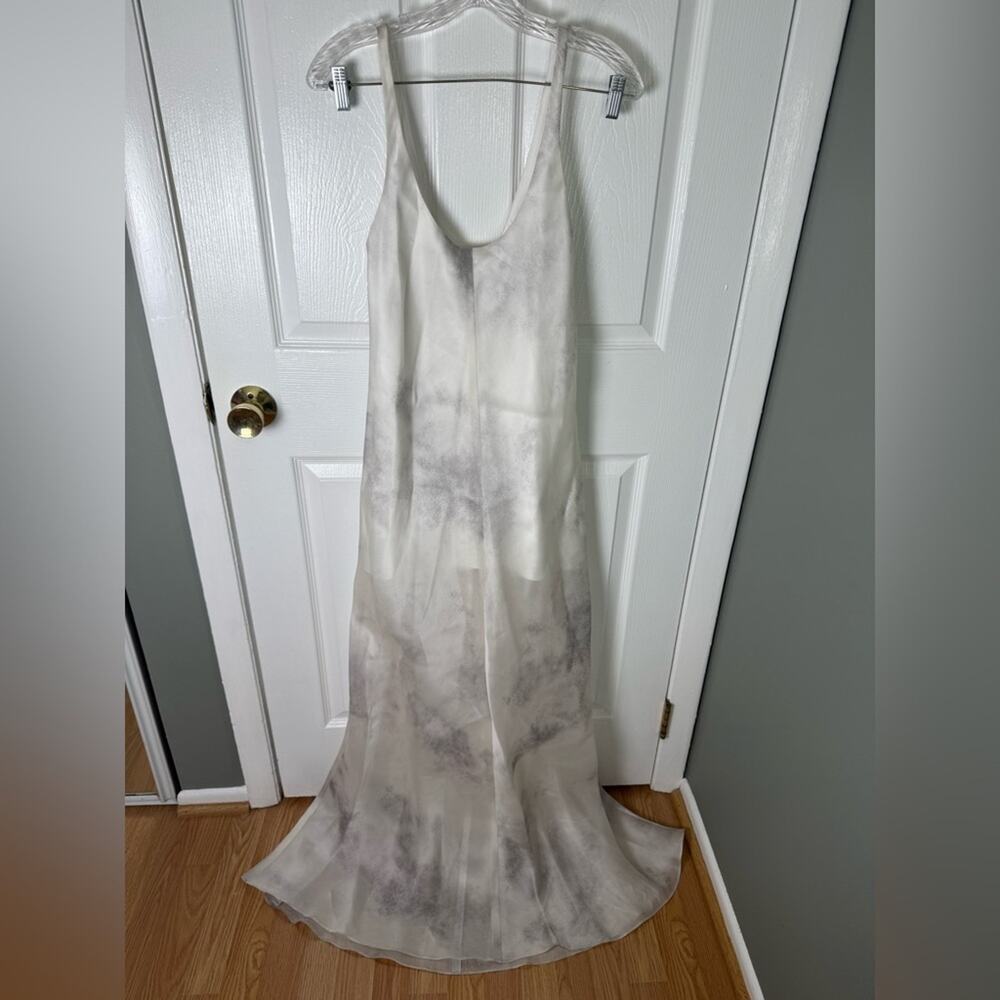Grace Ling Silk Bias Slip Dress in Ash White L - Picture 2 of 15